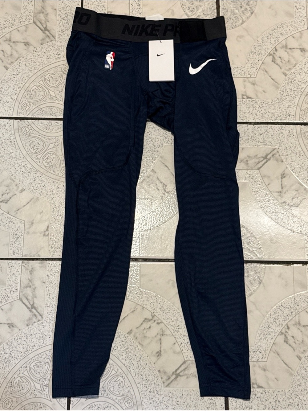 New Nike Pro NBA Player 3/4 Compression Tights Blue Men’s Size Medium DN1548-419
